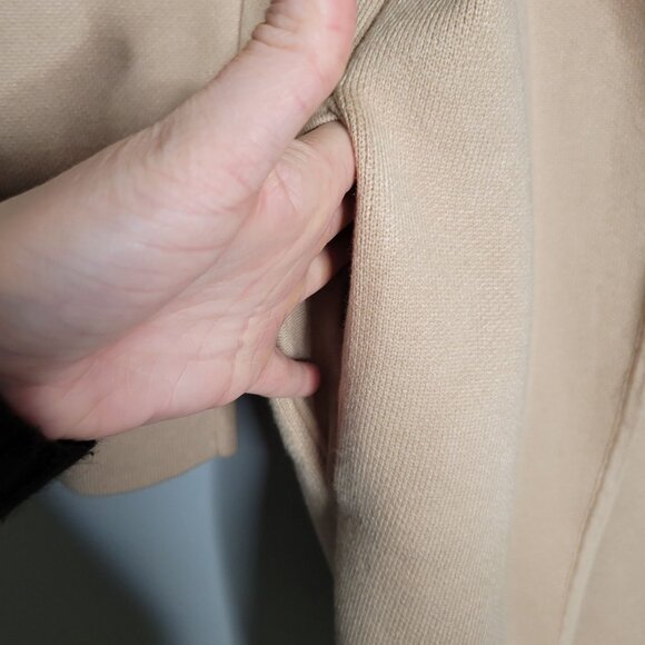 NWT CHICWISH Women's Classy Light Tan Open Front Knit Coat Cardigan - Picture 11 of 12